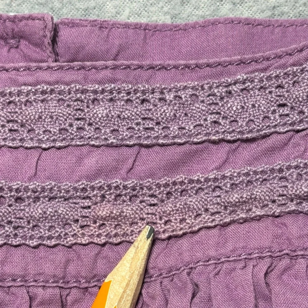 Mini Boden Girls Purple Cotton Lace Flutter Sleeve Dress Size‎ 4-5Y